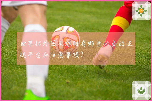 世界杯外围买球时有哪些必查的正规平台和注意事项?